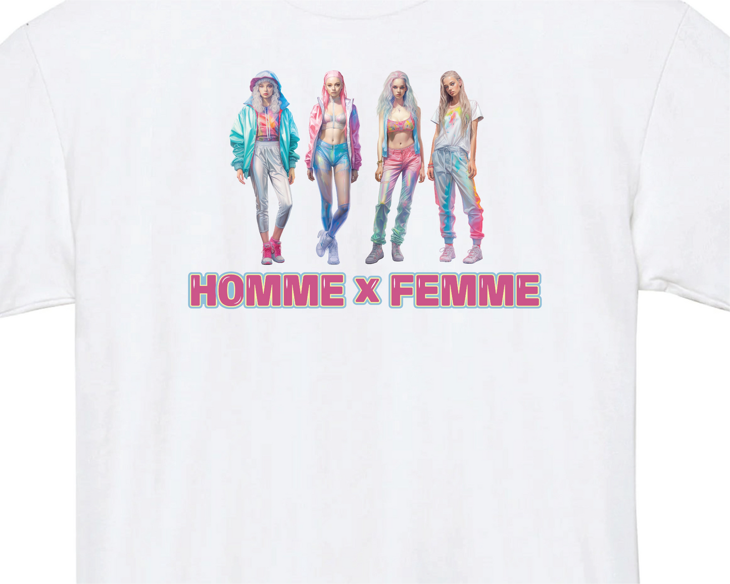 HOMME x FEMME GALS WHITE T-SHIRT